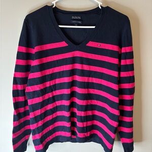 Tommy Hilfiger Navy Blue Cotton Blend Top